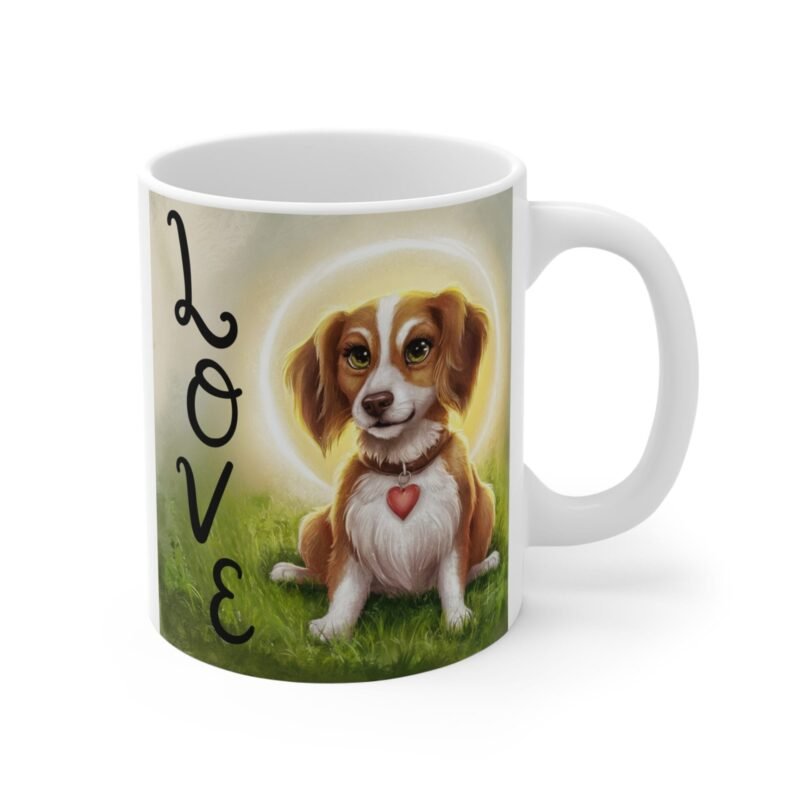 Dog Lover Mug – Cute Dog with Halo and Love Quote – Coffee Cup Gift for Dog Owners – Pet Lover Mug with Heartfelt Design - Image 3