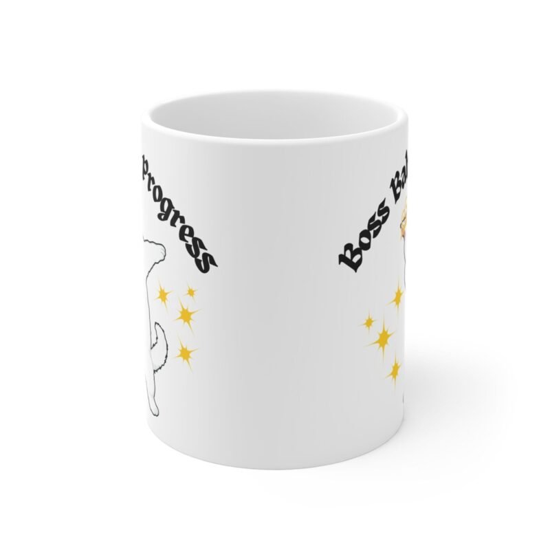 Boss Babe In Progress Dubbing Cat Mug – Cute Cat Lover Coffee Cup, Funny Cat Mom Gift, Feminine Cat-Themed Mug for Pet Lovers - Image 2