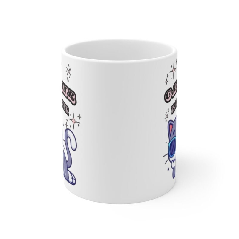 Cat Hair is My Glitter Mug – Sassy Cat Lover Coffee Mug – Funny Cat Mug for Pet Lovers - Image 2