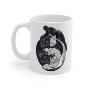 Yin Yang Cat Mug