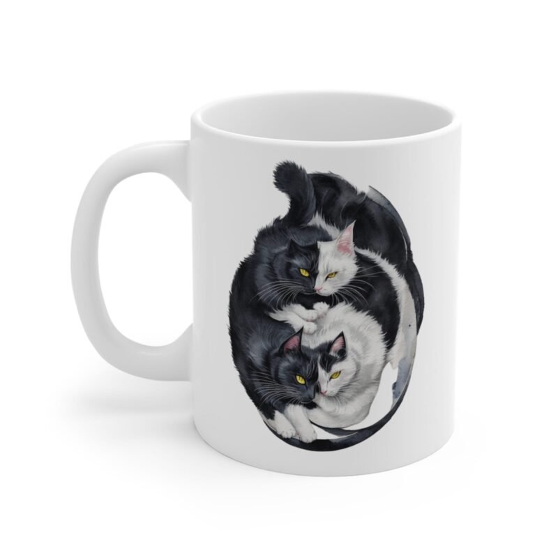 Yin Yang Cat Mug