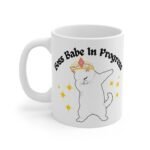 Boss Babe In Progress Dubbing Cat Mug – Cute Cat Lover Coffee Cup, Funny Cat Mom Gift, Feminine Cat-Themed Mug for Pet Lovers