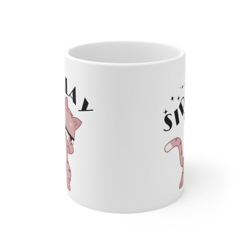 Sip And Slay Cat Mug – Funny Sassy Coffee Cup for Cat Lovers, Pet Parent Gift, Cute Cat Dabbing Mug - Image 2