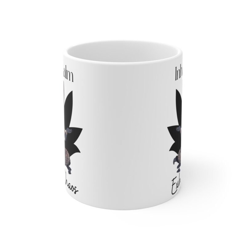Cat Yoga Mug – Inhale Calm Exhale Chaos Funny Pet Lover Coffee Cup for Cat Moms And Meditation Lovers - Image 2