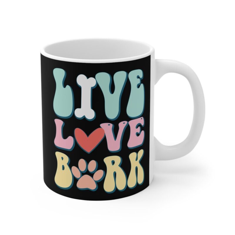 Live Love Bark Dog Mug – Palacepals Cute Coffee Cup for Dog Lovers | Pet Parent Gift | Funny Dog Themed Mug - Image 3