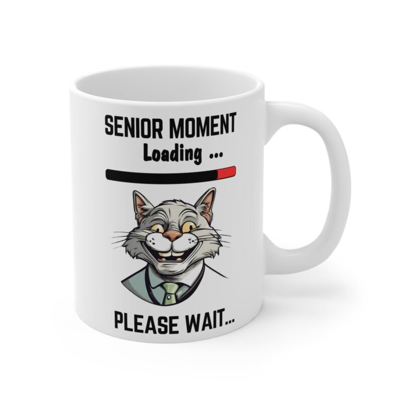 Funny Senior Cat Mug – Senior Moment Downloading Please Wait – Gift for Cat Lovers And Pet Owners - Image 3