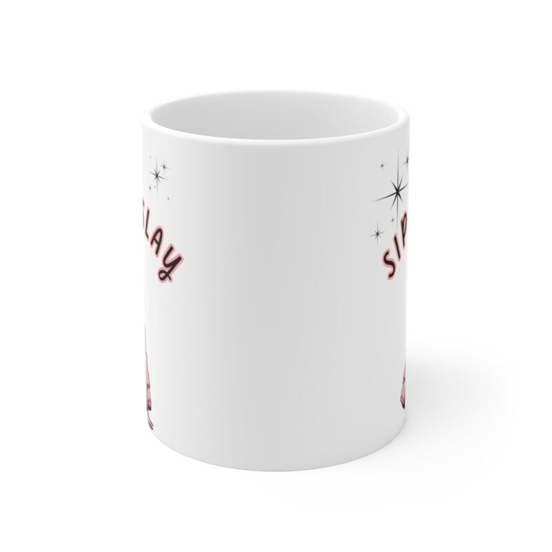 Sip and Slay Cat Mug – Palacepals Funny Sassy Cat Coffee Cup for Cat Lovers, Cute Kitty in Glasses And Coat – Gift for Cat Moms And Pet Owners - Image 2