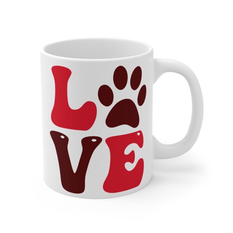 LOVE Pet Lover Mug –  Palacepals Cute Dog And Cat Coffee Cup | Gift for Animal Lovers And Pet Parents | Heartwarming Pet Mug - Image 3