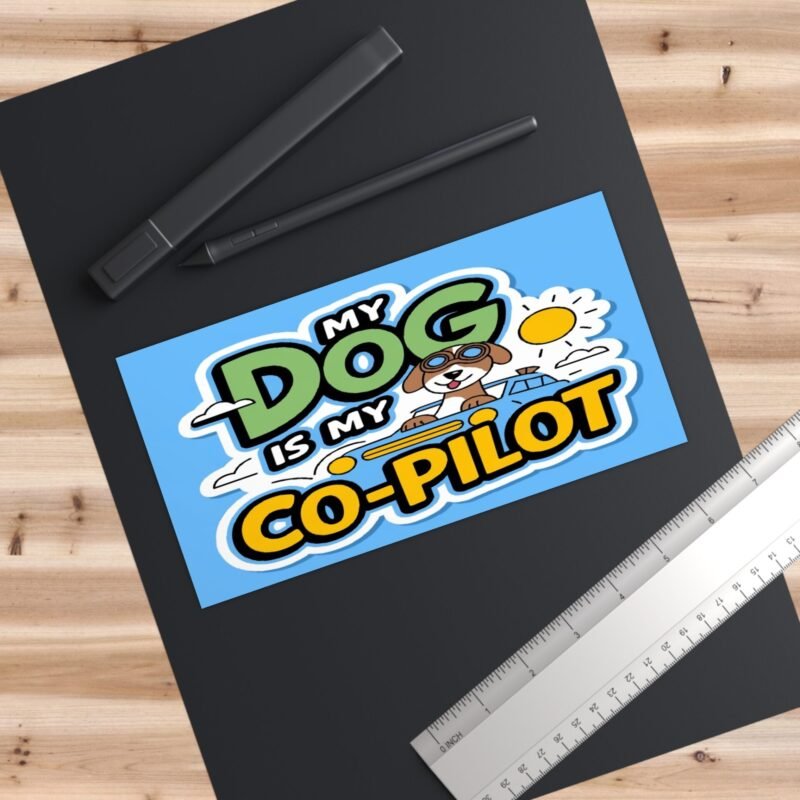 My Dog Is My Co-Pilot Bumper Sticker – Palacepals Funny Car Decal for Dog Lovers And Pet Parents - Image 3