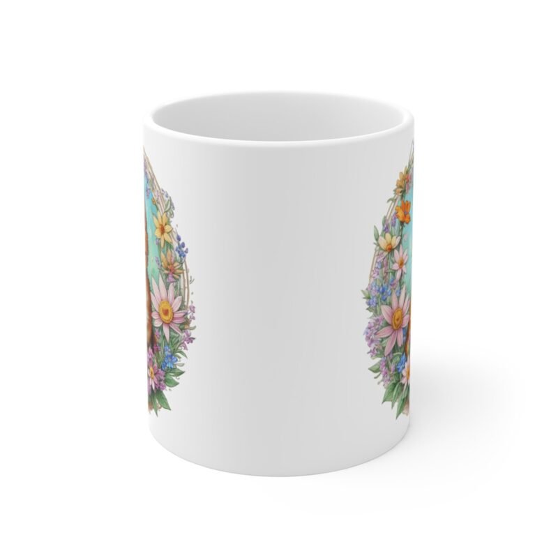 Cute Kitten Flower Mug – Floral Cat Lover Coffee Cup, Gift for Pet Owners And Cat Mom - Image 2