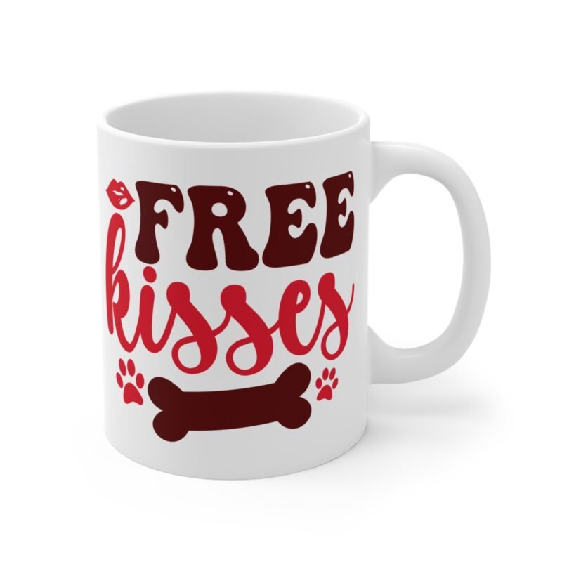 Free Kisses Pet Lover Mug – Palacepals Cute Dog And Cat Coffee Cup | Funny Gift for Animal Lovers And Pet Owners - Image 3