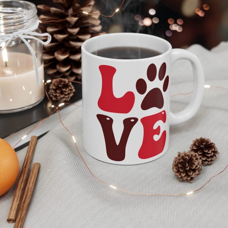 LOVE Pet Lover Mug –  Palacepals Cute Dog And Cat Coffee Cup | Gift for Animal Lovers And Pet Parents | Heartwarming Pet Mug - Image 4