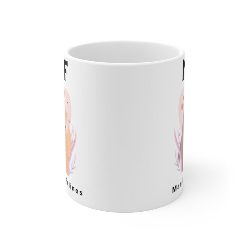 Funny Cat Lover Mug – MILF Man I Love Felines – Cute Two Cats Coffee Cup Gift for Cat Moms And Pet Owners - Image 2