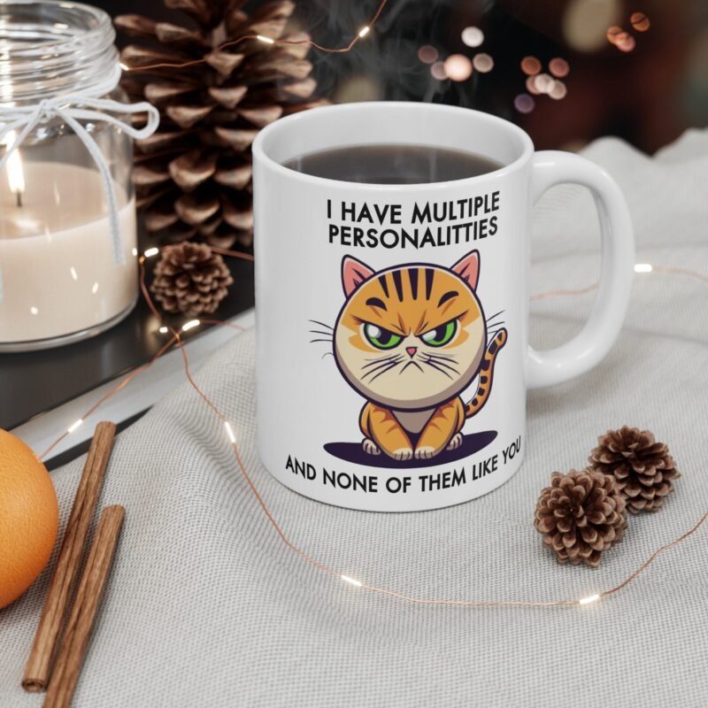 Grumpy Cat Mugs - I Have Multiple Personalities and None of Them Like You - Funny Cat Lover Gift - Hilarious Cat Mug for Pet Parents - Image 4