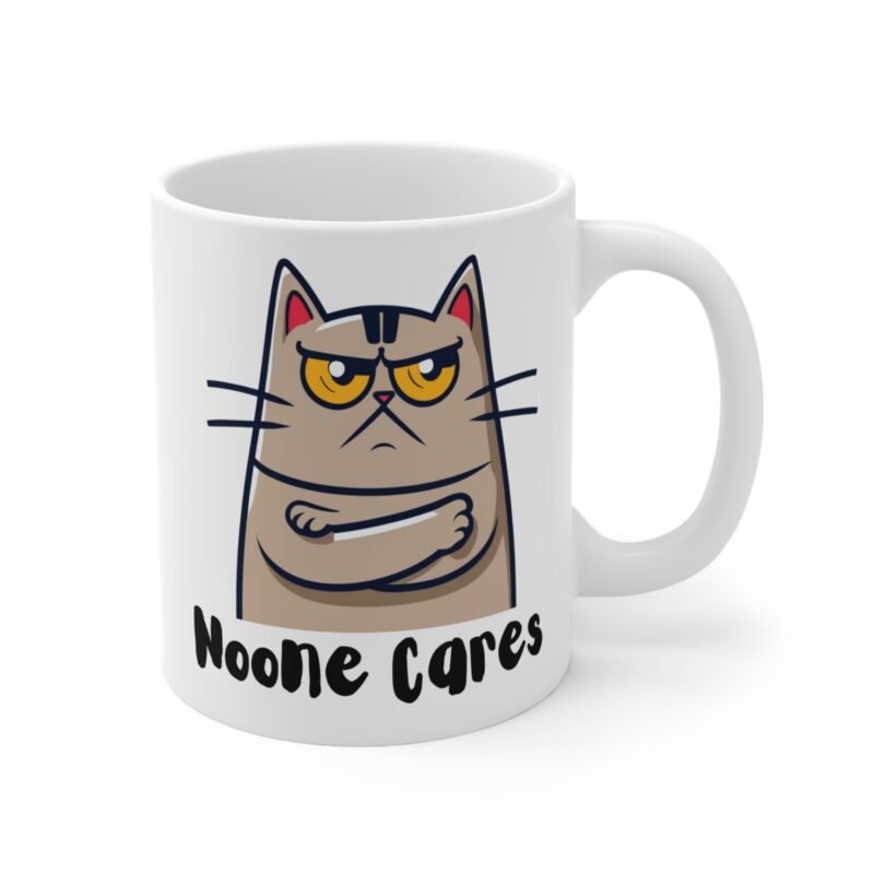 Grumpy Cat Mug – Funny No One Cares Sarcastic Coffee Cup for Cat Lovers And Pet Parents - Image 3