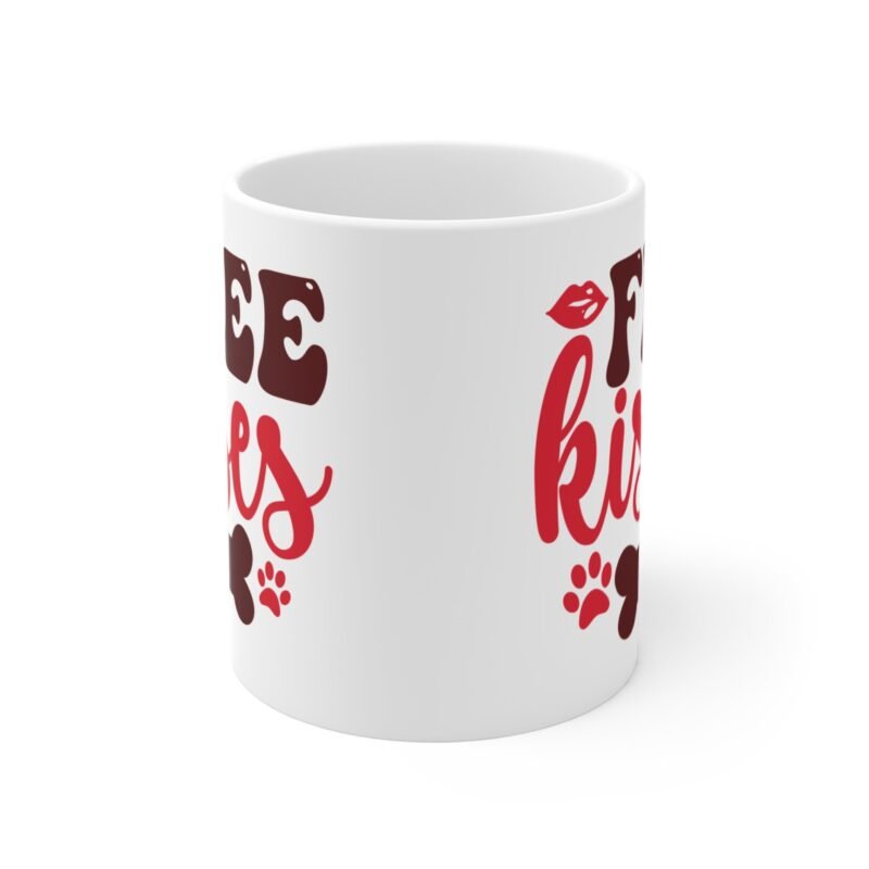 Free Kisses Pet Lover Mug – Palacepals Cute Dog And Cat Coffee Cup | Funny Gift for Animal Lovers And Pet Owners - Image 2