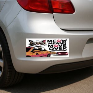 Meow Means Move Over Bumper Sticker – Palacepals