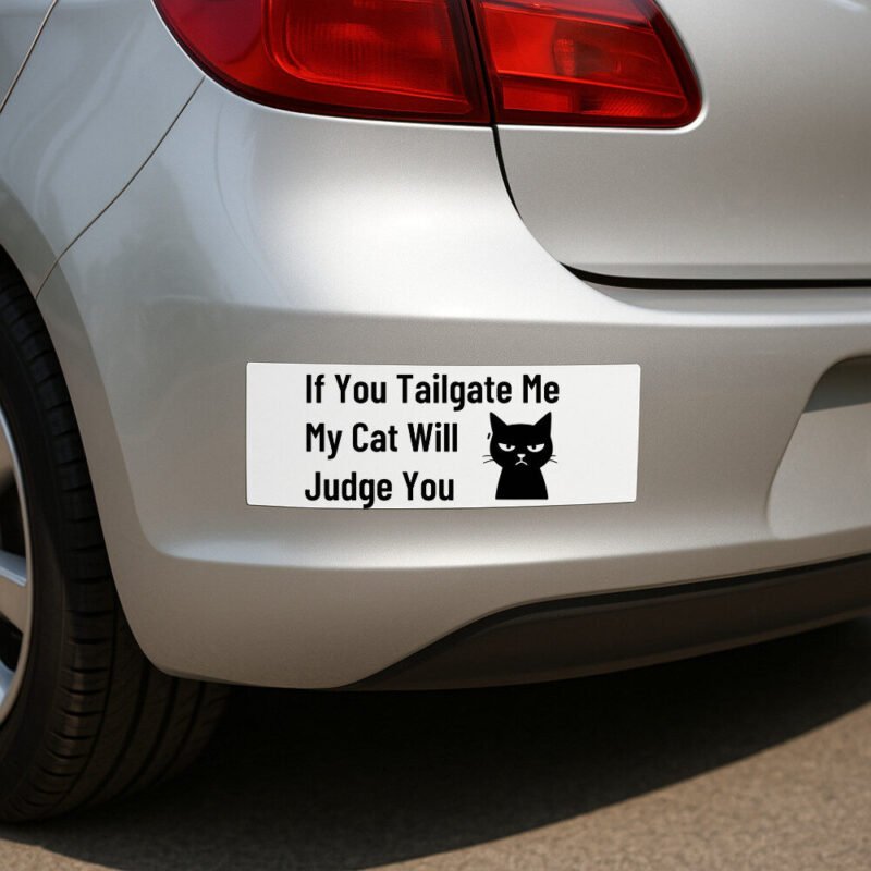 Funny Cat Bumper Sticker