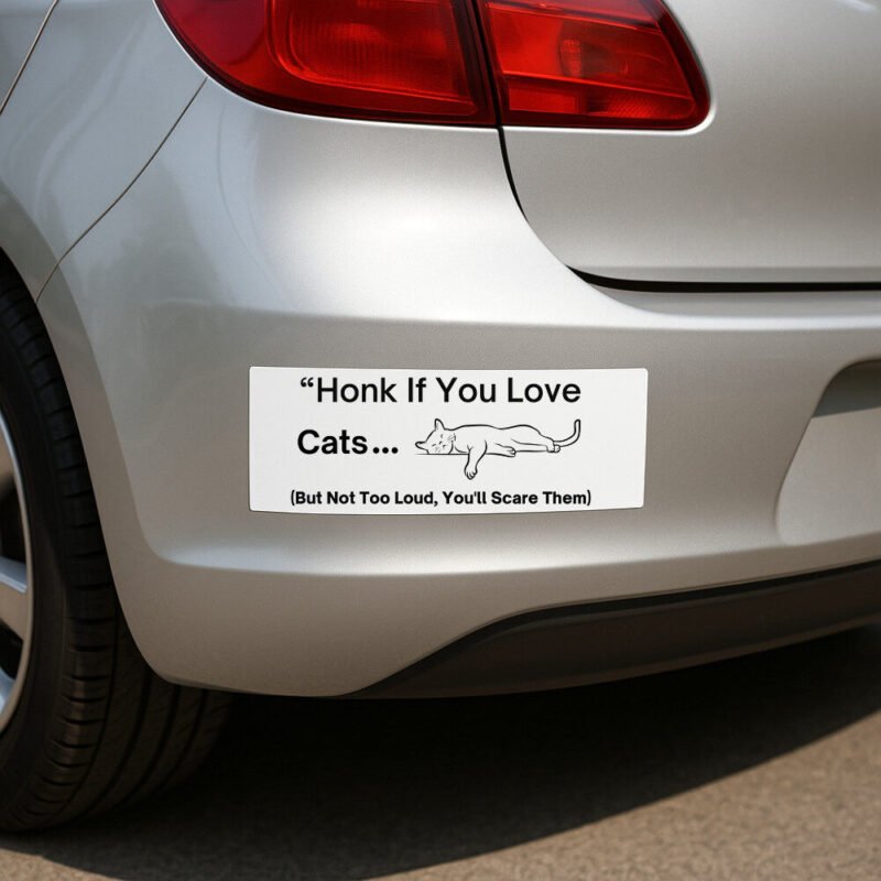 Cats-Funny Bumper Sticker