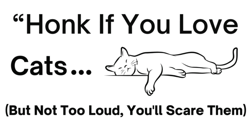 Honk If You Love Cats-Funny Bumper Sticker – Cute Gift for Cat Lovers and Pet Parents - Image 2