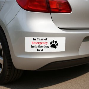 Help the Dog First Bumper Sticker