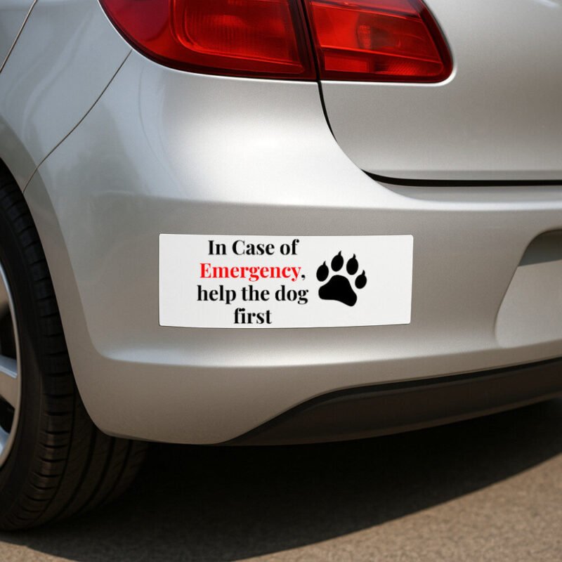 Help the Dog First Bumper Sticker