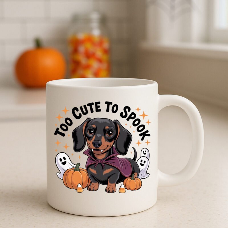 Halloween dog mug