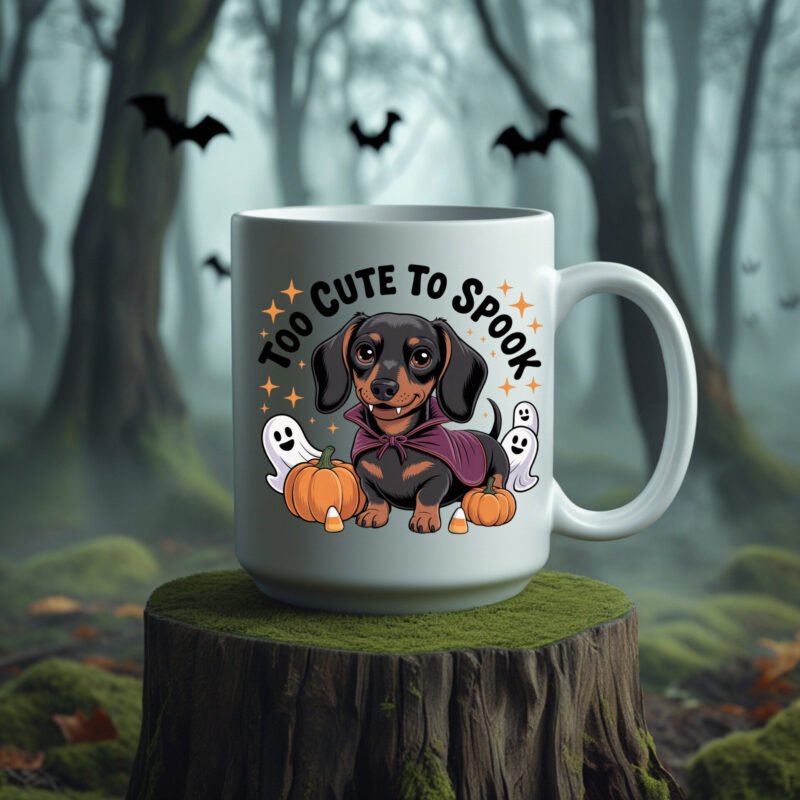 Halloween dog mug