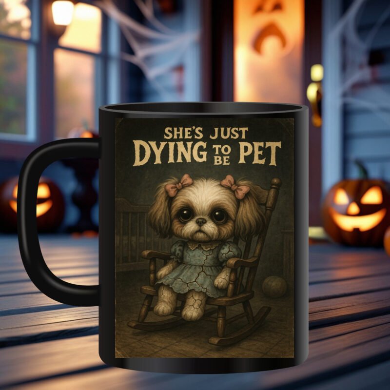 Halloween dog mug