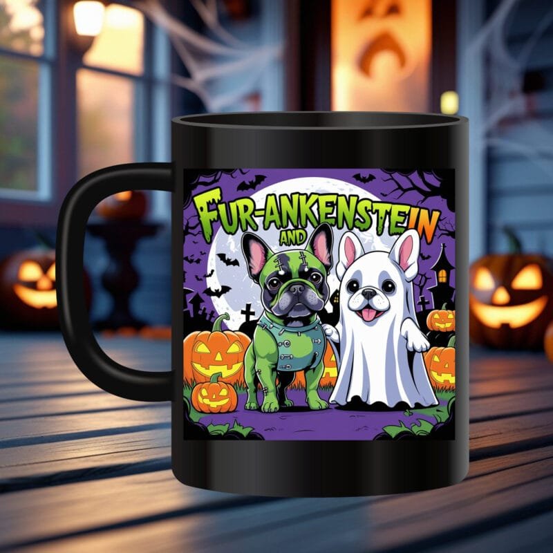 Halloween dog mug